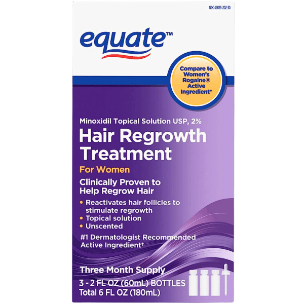 Equate Hair Regrowth Treatment Solution for Women 2% Minoxidil Topical Solution