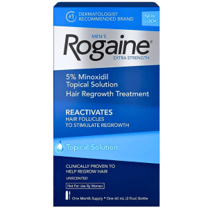 Rogaine Men's Extra Strength 5% Minoxidil Topical Solution for Hair Loss and Regrowth